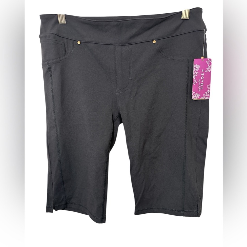 NWT Women's SOYBU bermuda athletic shorts Compression Body Sculpting Walking